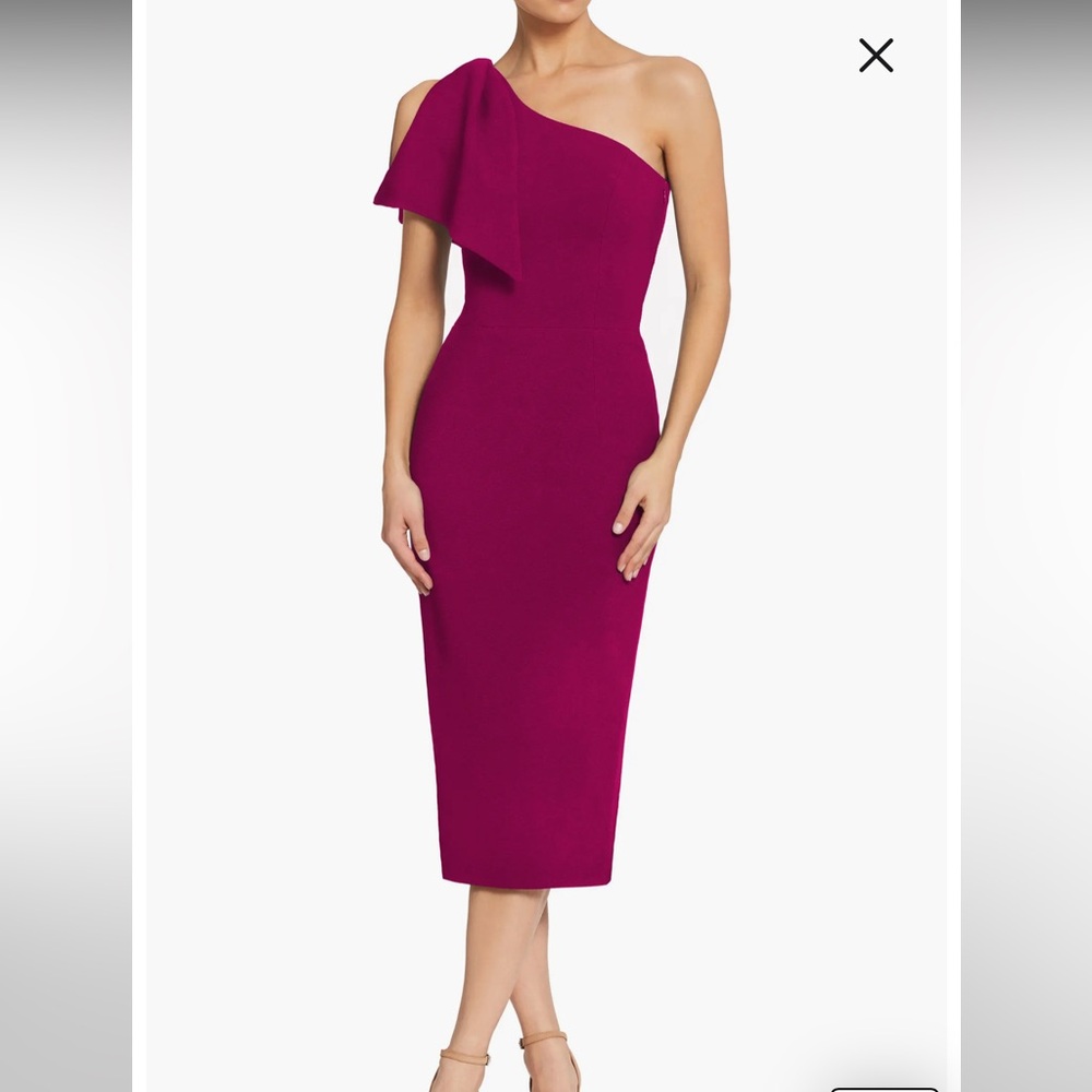Dress the Population Tiffany One-Shoulder Midi Dress New M